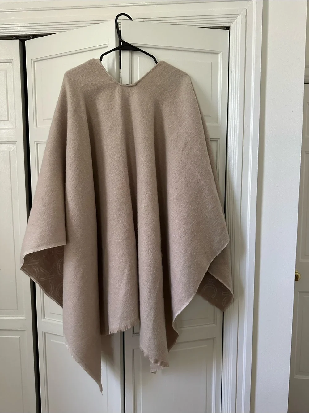Beige Calvin Klein Wrap Poncho